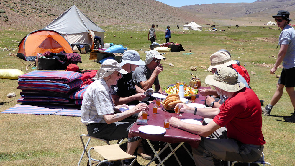 Afternoon tea at the second day camp